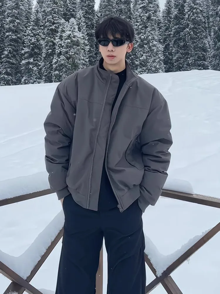 

Wolf ey American Tee-Proof Cotton Pilot Jaet Men's Autumn Winter Stand Collar Sli Warmth Outerwear Thiened