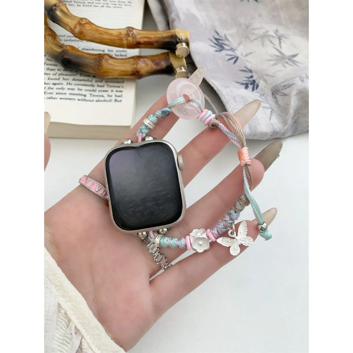 Pulseira de relógio de joias para iWatch Ultra 2 Series 10/9/8/7/6/5 Pulseira de relógio da moda 42/44/45/46/49 mm 38/40/41 mm_voghion.com