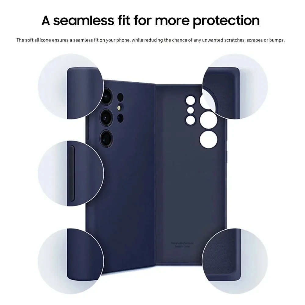 Oryginalne oficjalne etui silikonowe Samsung do Galaxy S23 Ultra S23Ultra Pokrowiec ochronny Miękka, wstrząsoodporna pełna osłona — zdjęcie produktu 5