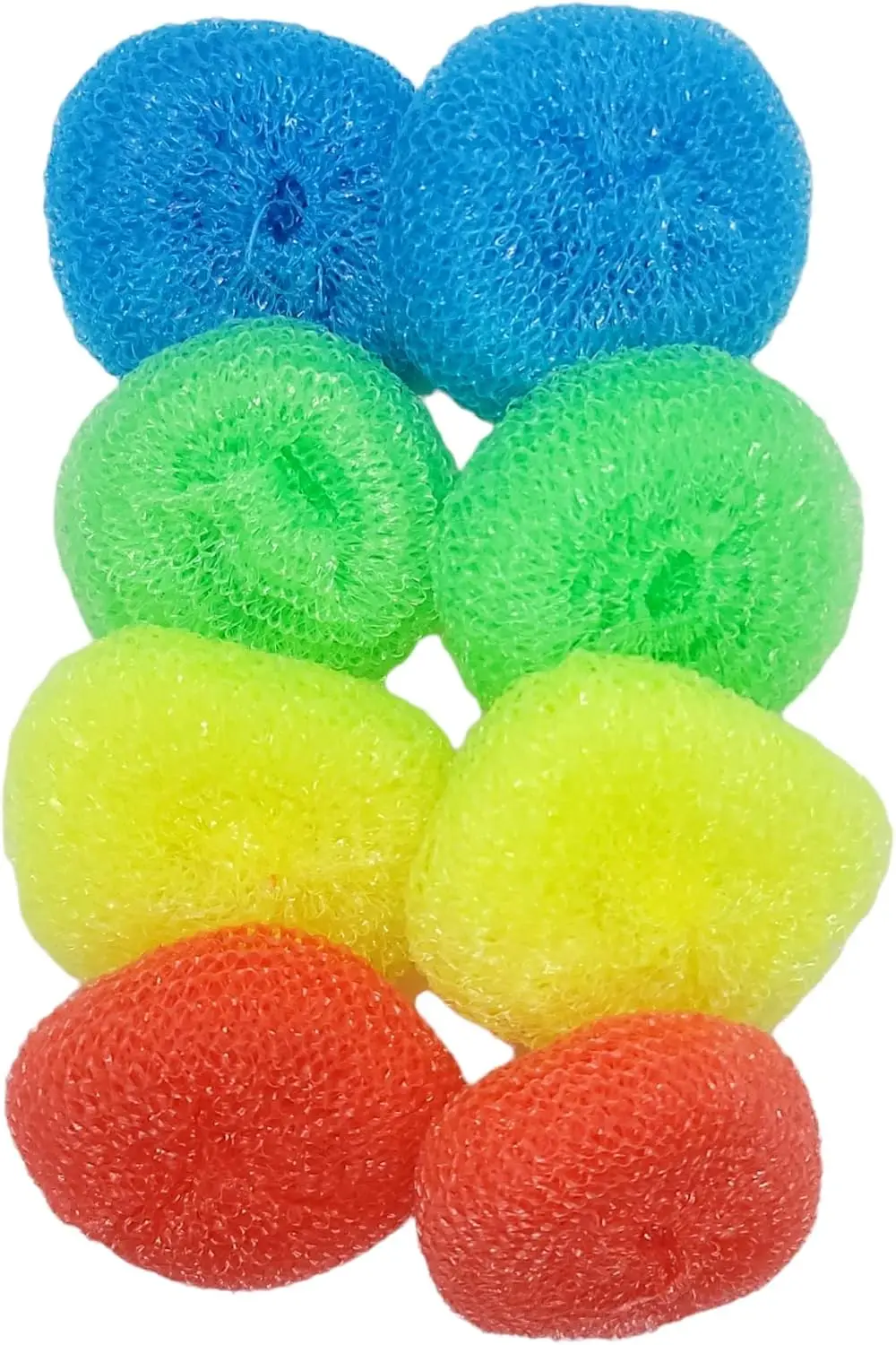 

Durable Non-Scratch Nylon Scouring Pads Round All Surface Multi Use Kitchen Scrubbers Safe for Non Stick Cookware 8 Pack