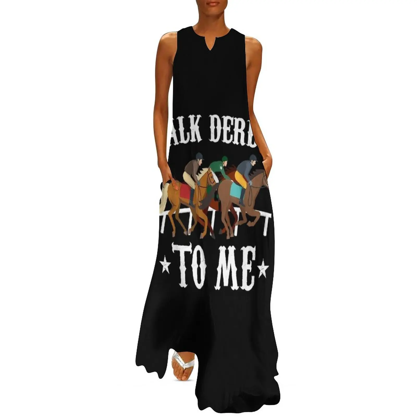 Talk Derby To Me Horse Racing Gift Long Dress dress women summer 2025 Long dress