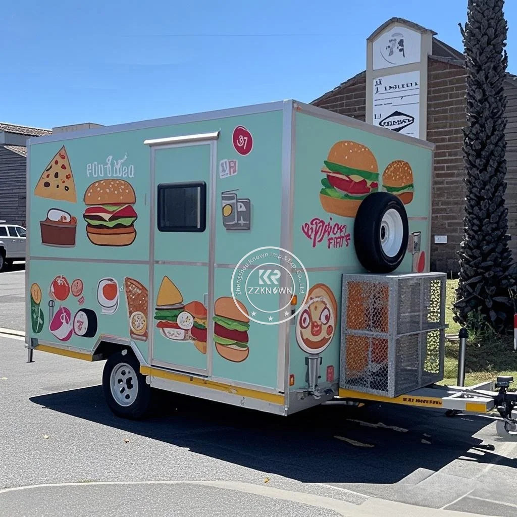 

Towable Iced Coffee Shop Beverage Foodtruck Outdoor Mobile Food Trailer Food Truck With Full Kitchen