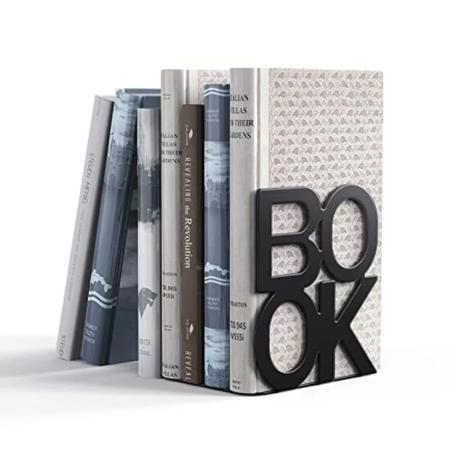 Book Ends, BookEnds Supports for Bookrack Desk, Bookend are Used for Books, Unique Appearance Design, Heavy Duty