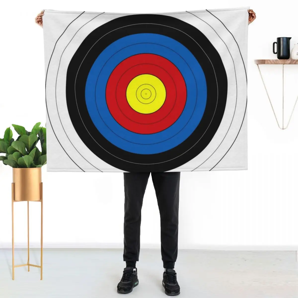 

Archery Target Target Face Throw Blanket Foldable Soft Warm Blanket for Outdoor Use