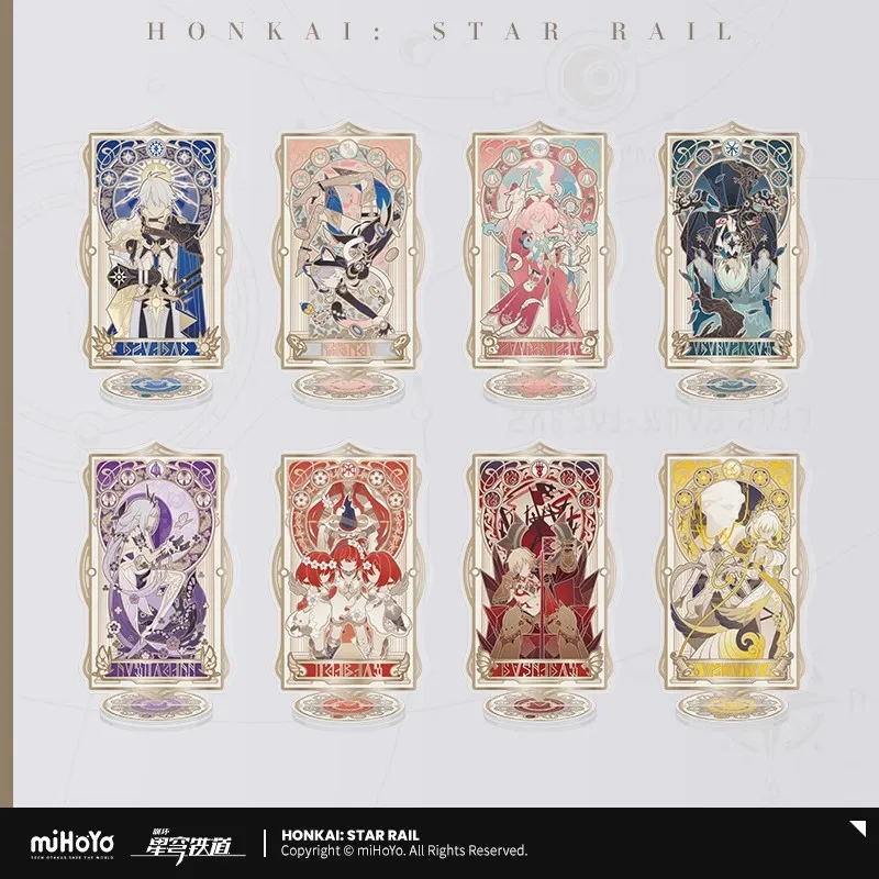 [Genuine] Game Honkai Star Rail Anaxa Castorice Acrylic Book Stand Cipher Phainon Hyacine Rotating Bracket Tribios Xmas Gifts