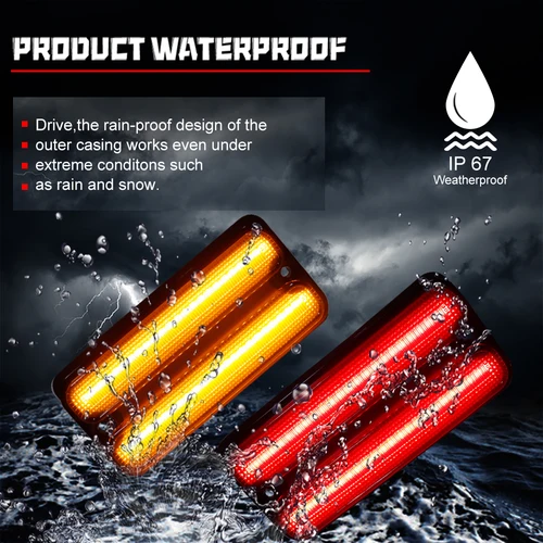 Imagen 2 del producto Luces LED de posición lateral delantera y trasera para camioneta Chevy C10 GMC C15 C25 K15, 2 uds., 1968-1972