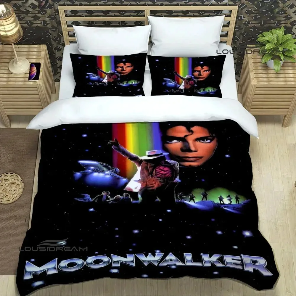 

3D Print Michael Jackson Bedding Set Double Twin King Duvet Cover Comforter Pillowcase Boys Girls Adults Bedroom