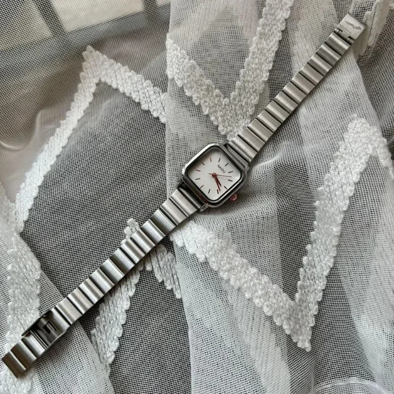Brand Women Quartz Watch Square Dial Stainless Steel Adjustable Strap Fashion Luxury Gift Wristwatch Dropshipping Relojes Mujer