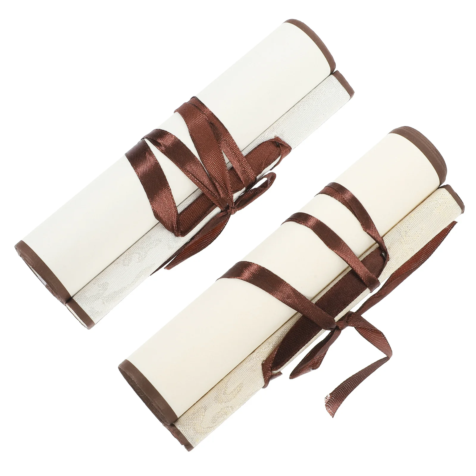 

2Pcs Blank Calligraphy Scroll Chinese Painting Paper Thick Durable for Writing Drawing Practice Multi-Function Art Wall Scroll