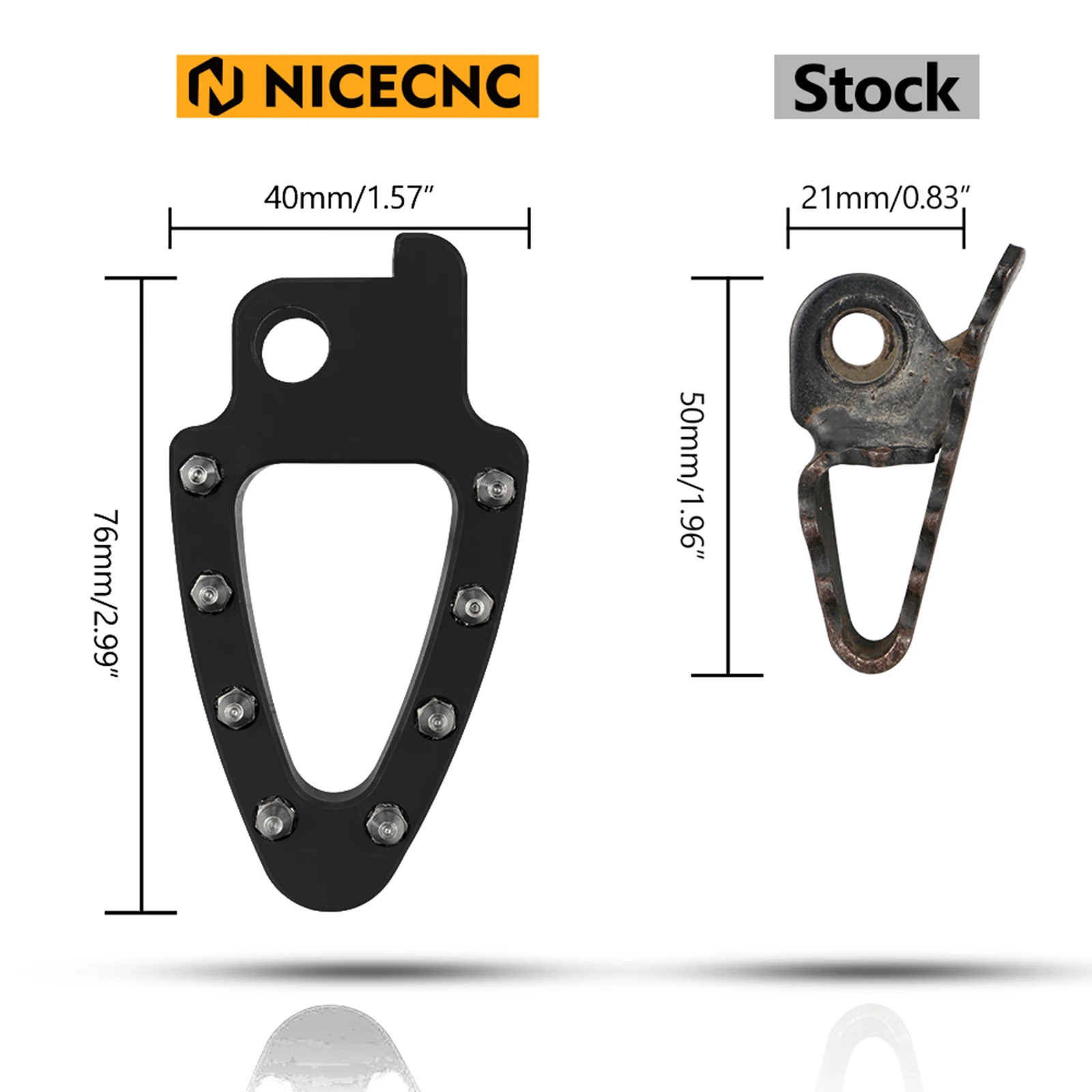 NICECNC For Honda XR650L XR 650 L 1993-2025 2025 2024 2023 XR 650L Motorcycle Enlarged Brake Foot Pedal Step Tip Plate Aluminum