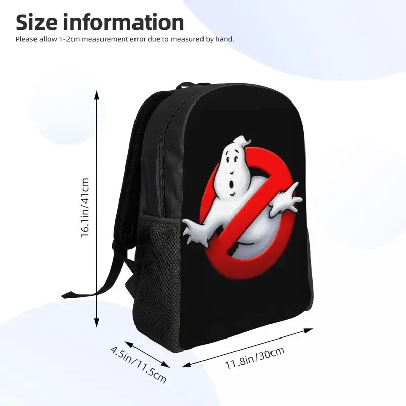 Custom Ghostbusters Logo Backpack for Boys Girls Supernatural Comedy Film College School Travel Bags Bookbag Fits 15 Inch Laptop