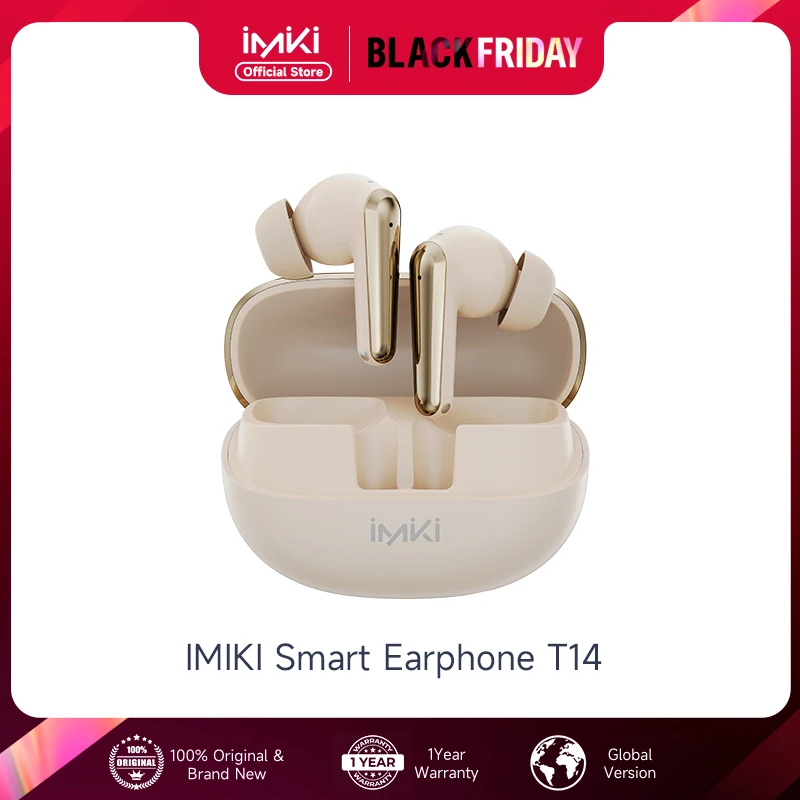 NEW IMIKI T14 Earbuds Bluetooth 5.3 Earphones Headphones Built-in Microphone 6 Mics with ANC & ENC