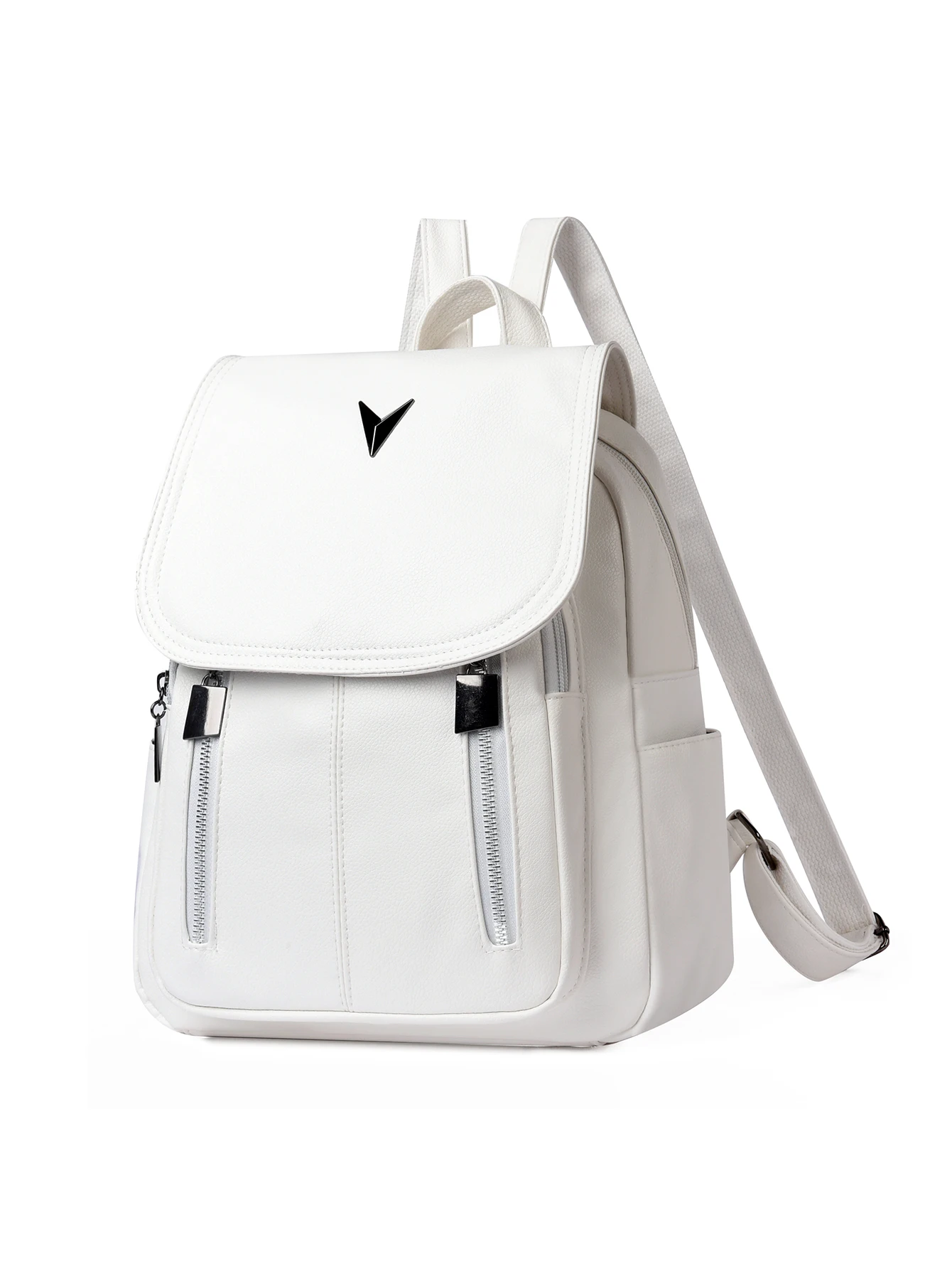 حقيبة ظهر كاجوال عصرية جديدة للنساء، حقيبة يد ذات سعة كبيرة، نسيج من جلد البولي يوريثان عالي الجودة