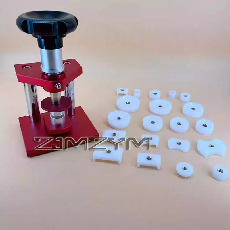 

Screw Type Crystal Bezel Watch Back Case Cover Press Tool with 20 Dies Pressing Repair Watch Press Tool Watch Case Press