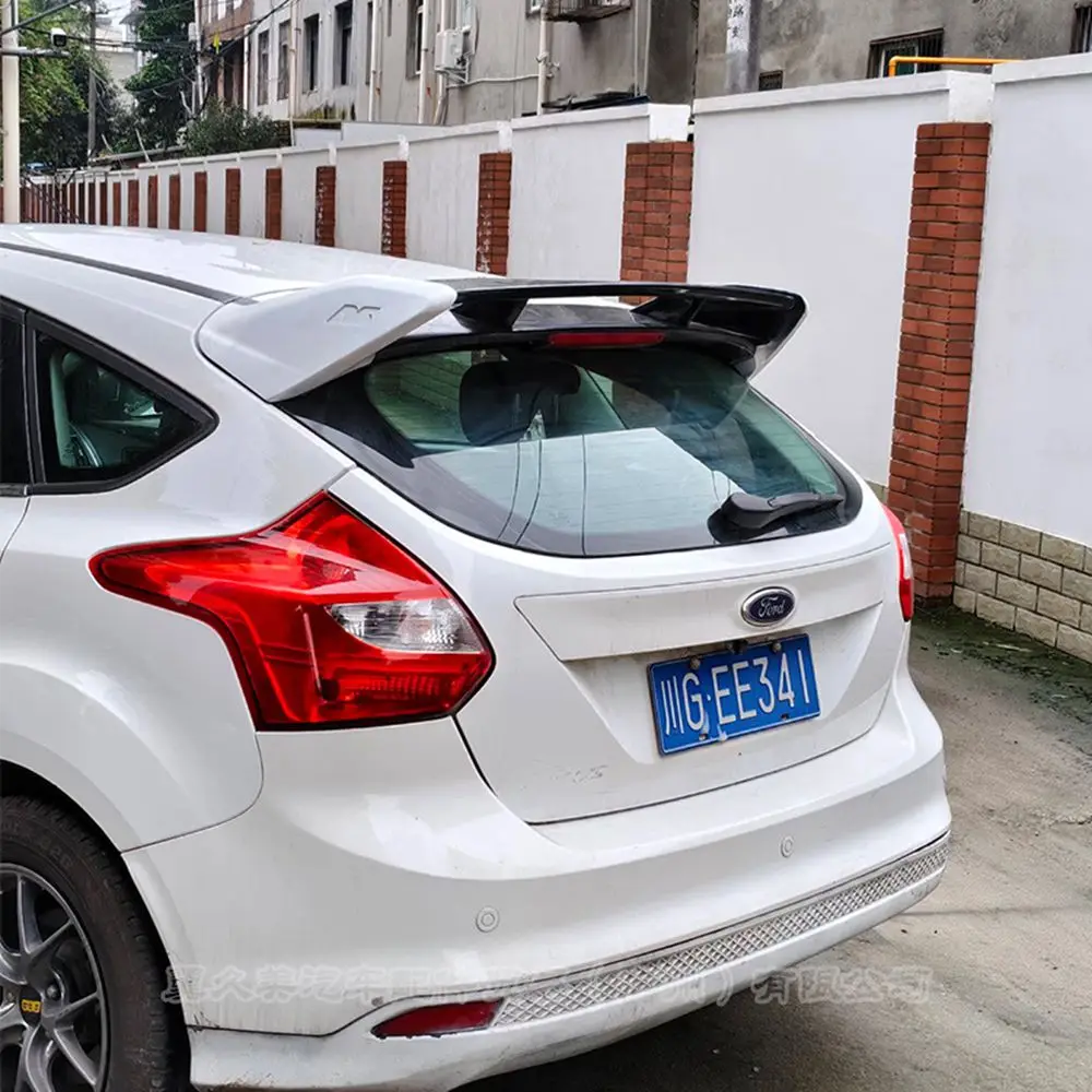 Car Styling For Ford Focus RS Spoiler 2012 2013 2014 2015 2016 2017 2018 Carbon Fiber Rear Trunk Wing Lip Rear Spoiler