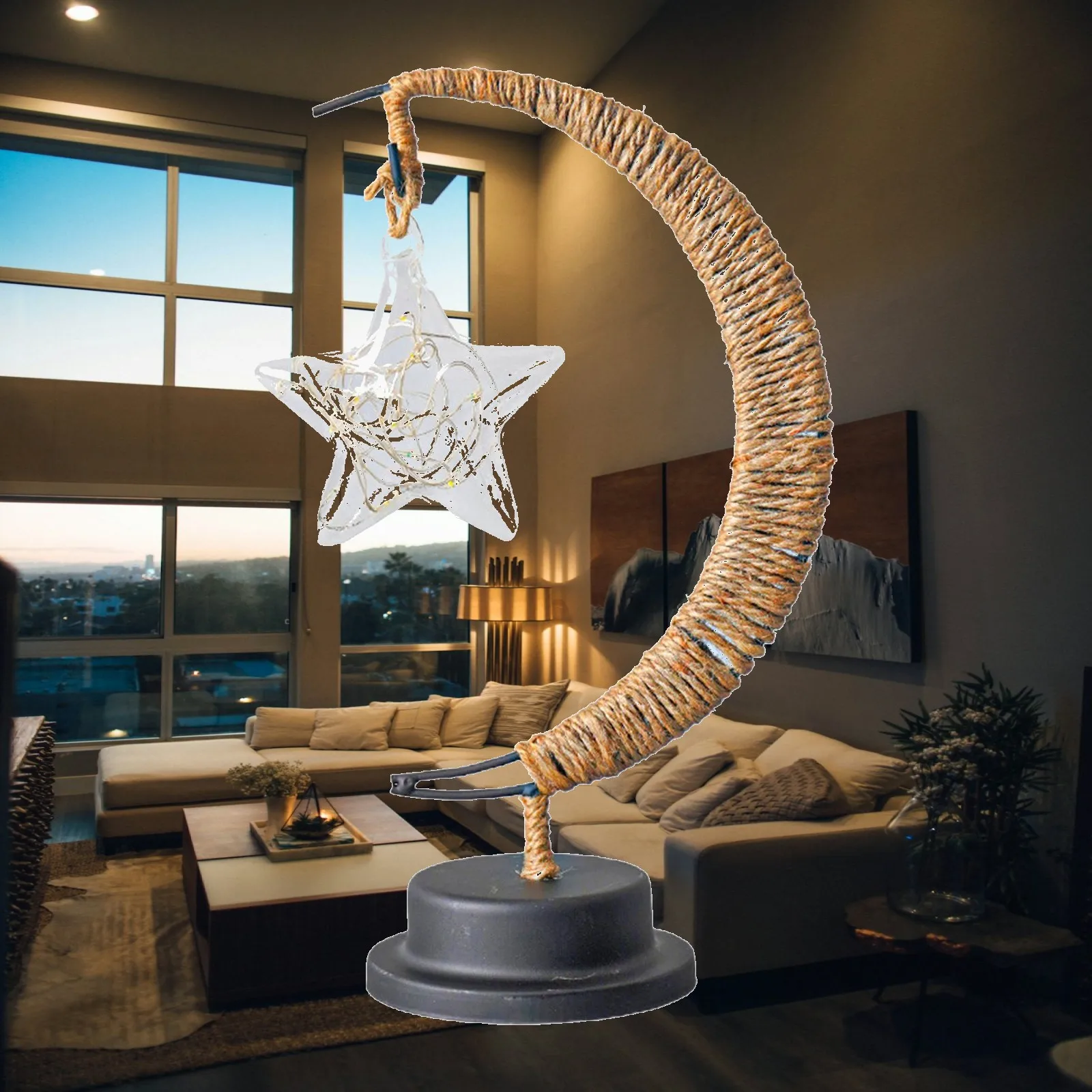 Modern led and table Lamp USB Lamps Fairy Lights Moon Nightlight for Office Living Room