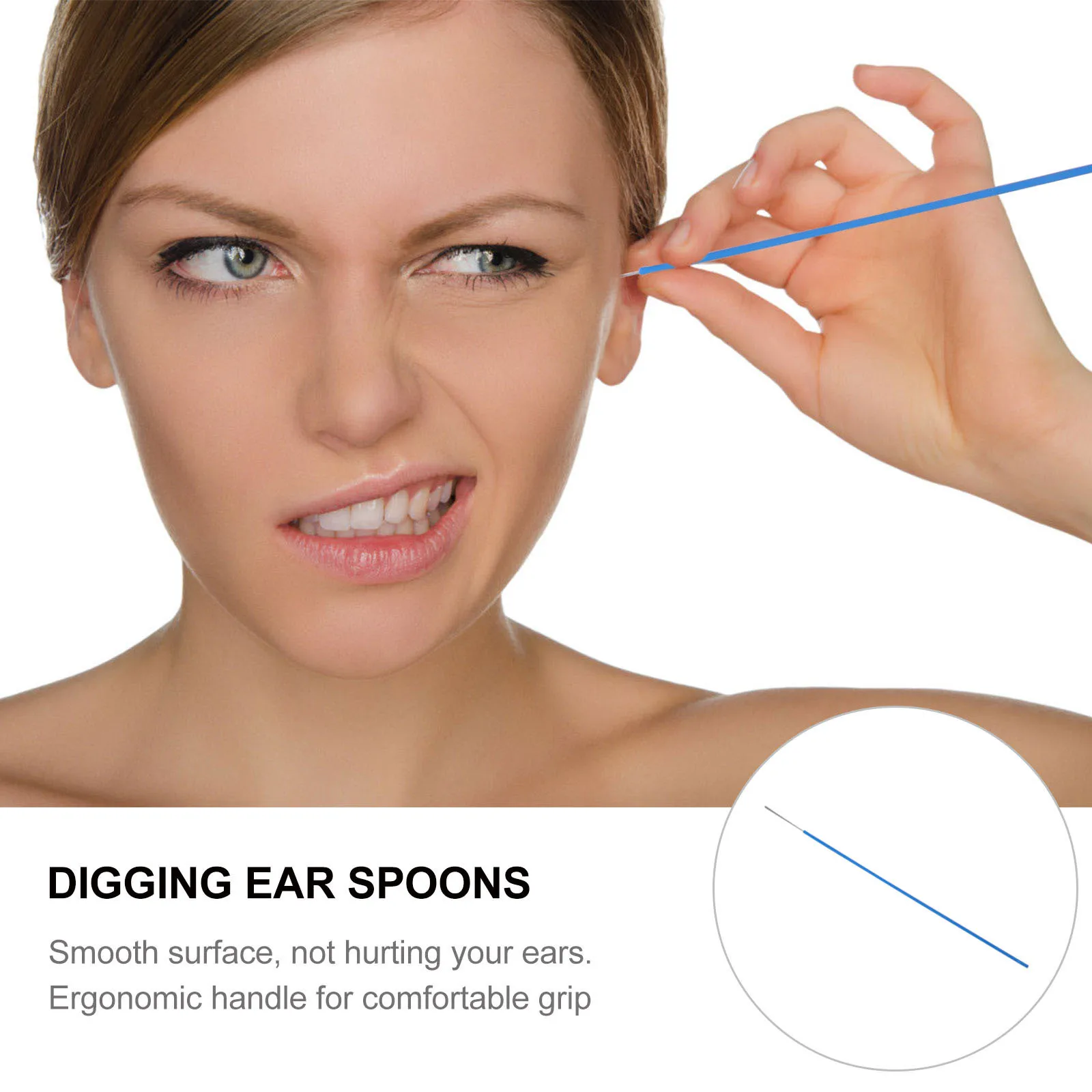 

1 шт., ложка для чистки ушей, прочный портативный очиститель для ушей из нержавеющей стали, инструмент для удаления воска, легкая лопатка для ушной серы