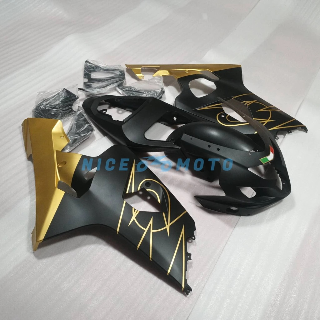 Carcasa de carrocería de motocicleta negra y amarilla para GSX-R 600 750 04 05 GSXR 600 2004 2005 K4 GSXR600 ABS Kit de carenado de moldeo por inyección