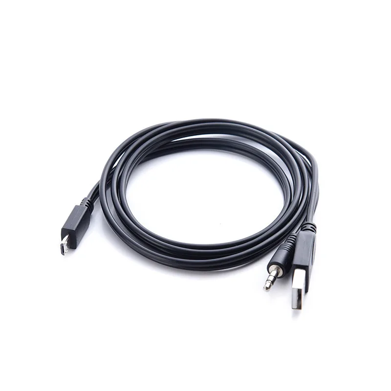 2 In 1 USB Cable 3.5mm Jack AUX Cable+USB Male Micro USB 5 Pin Charge for Bluetooth Player Portable Speaker Cable Audio Wire