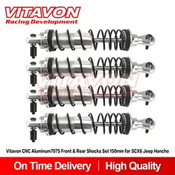 Vitavon CNC Alu7075 Front & Rear Shocks Set 150mm for SCX6 Jeep Honcho