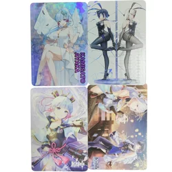 1Pcs/Set Genshin Impact Cards ACG Girl Yelan Shenhe Kamisato Ayaka Anime Game Characters Collection Color Flash Cards DIY Toys