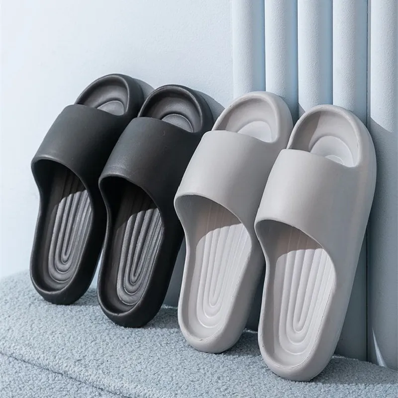 

New Men's Light Soft Slippers Women Beach Sandals Concise Couples Non-Slip EVA Flip Flops Indoor Bathroom Slides Shower Shoes