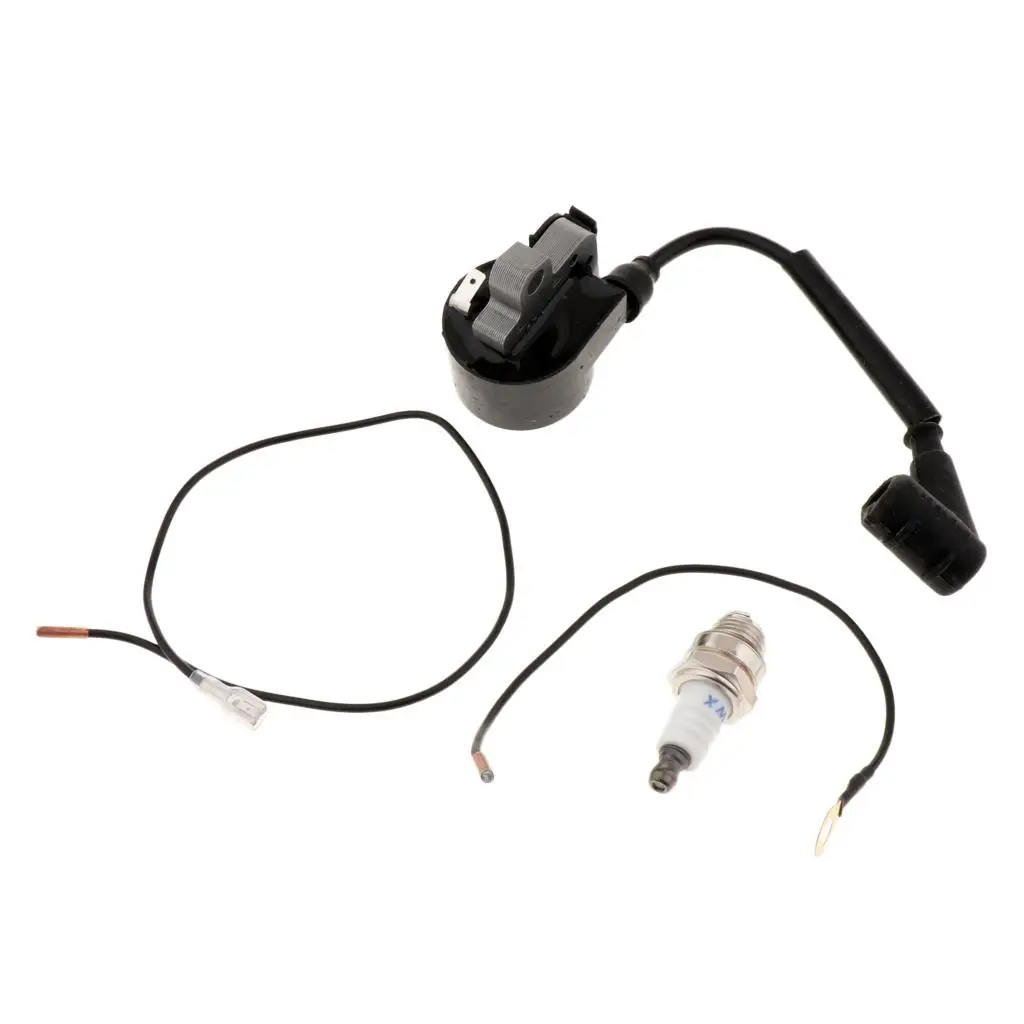 

Запасная катушка зажигания с свечой зажигания, деталь двигателя из сплава для бензопил MS240 MS260 024 026, аксессуары