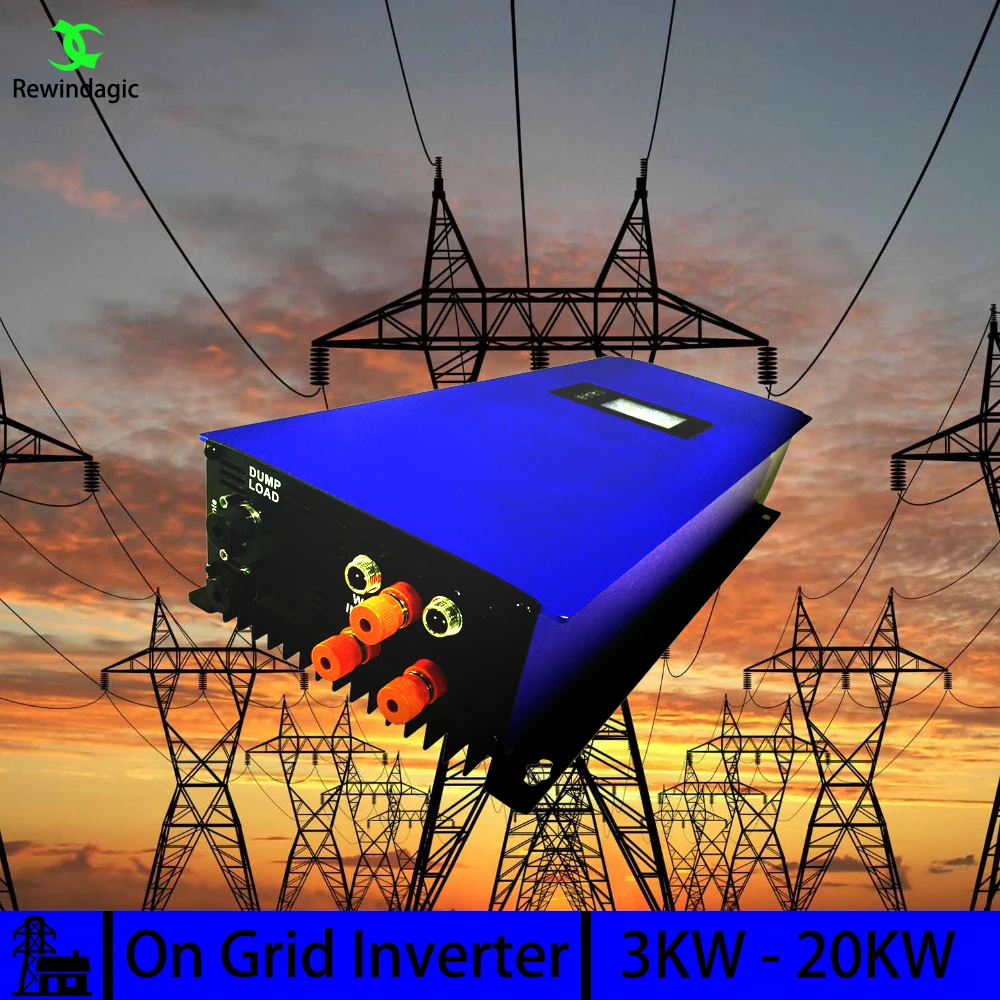 10000W 24V 48V Solar PV Grid-Tie Inverter With WiFi and Limiter Sensor Function DC 22-90V to AC 95-265V Grid On Converter