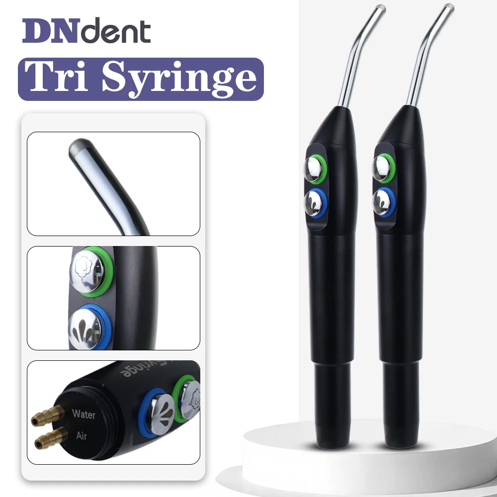 

Dental Tri Syringe 5Holes air water spray gun 3 Way Triple Syringe Handpiece Oral Equipment clean Tools