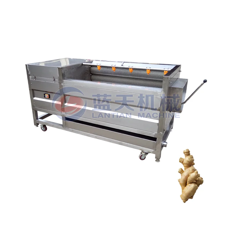 

High Quality Vegetable Ginger Sweet Potato Fruit Washing And Peeling Machine Best Palm Date Wash Washer Machine With Roller