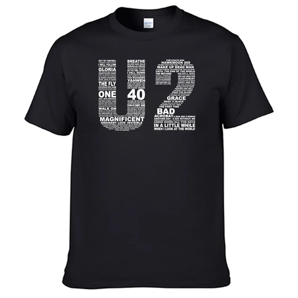 Rock Band U2 T-shirt Unisex 100% Cotton Men Women T-Shirt Top Sales Band Shirt N09