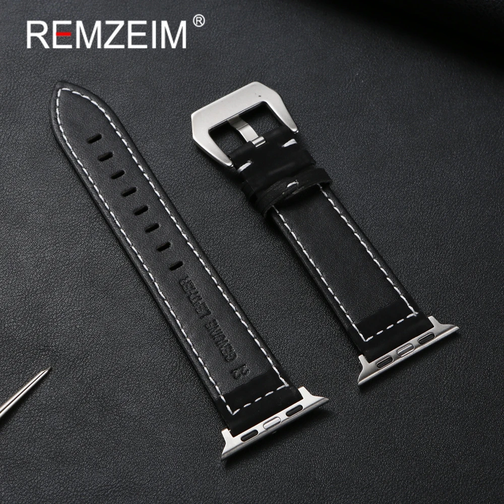 Retro Straps For Apple Watch Series 1-10 SE Ultra Watchbands For Iwatch 38/40/41/42/44/45/46/49mm Leather Watch Bracelet