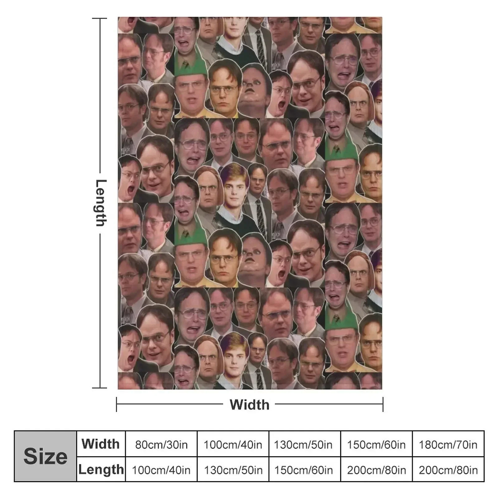 dwight schrute photo collage Throw Blanket Custom For Decorative Sofa Blankets