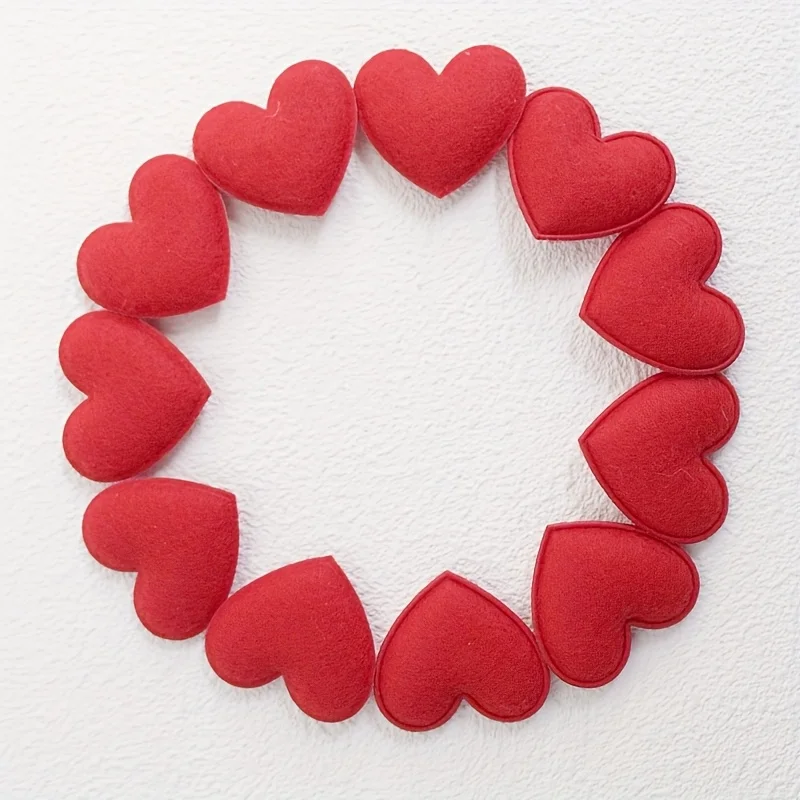 20 Stück/Set DIY-Filz-Herzornamente – perfekt für Hochzeiten, Valentinstags, Partys, Winter- und Neujahrsdekorationen – Detail 3