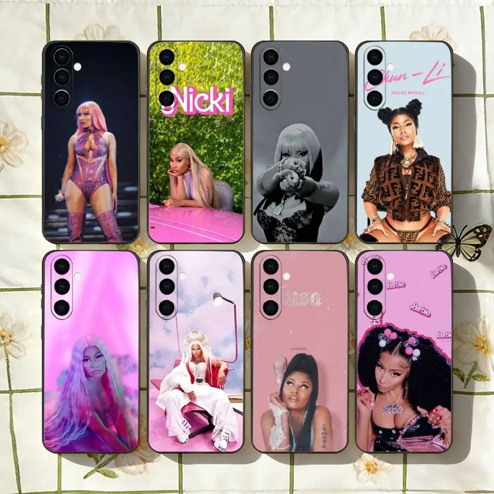 Nicki Minaj R-Rapper Phone Case Black Silicone Soft For Samsung Galaxy A73,A72,A71,A70,A53,A52,A51