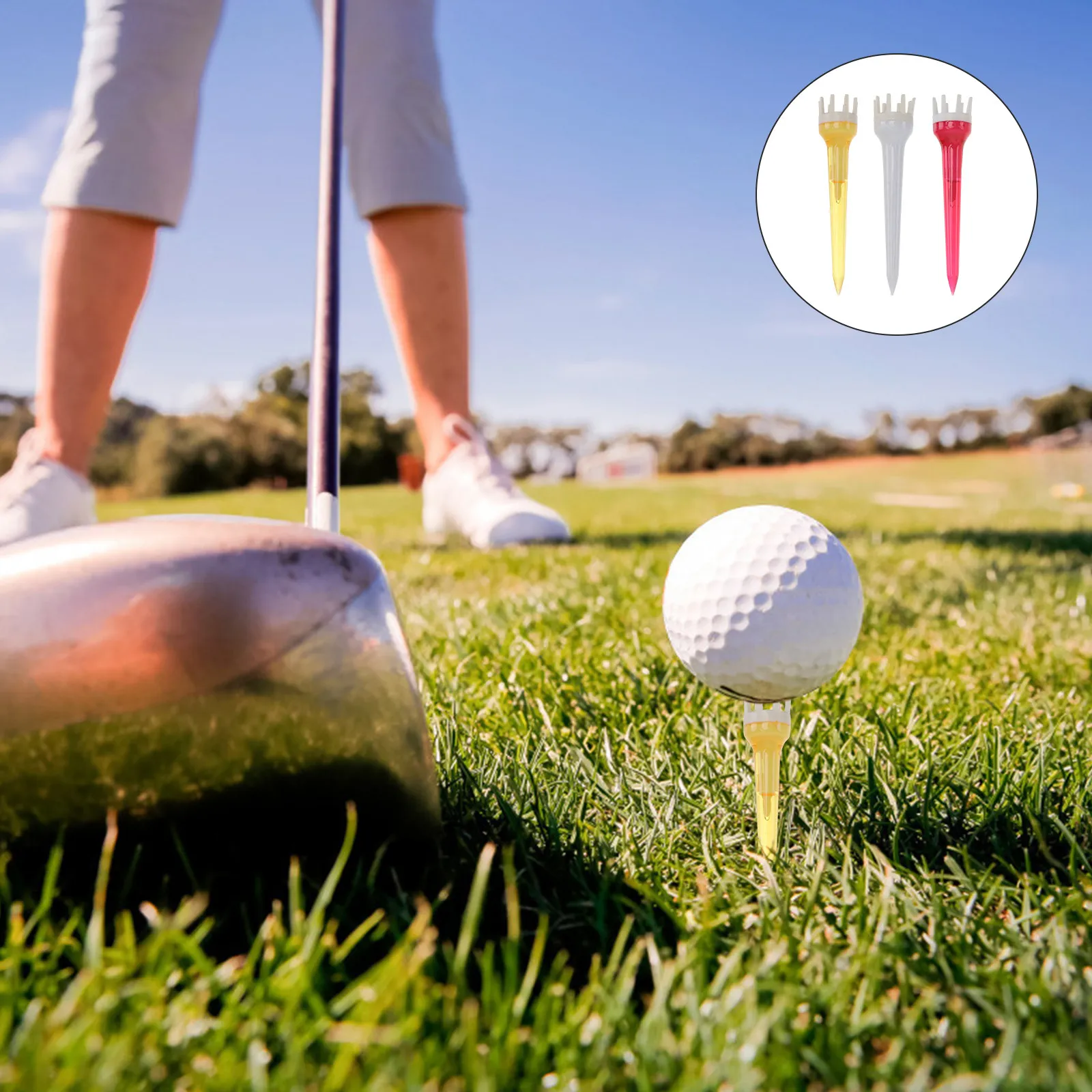 

10Pcs Golf Tees Heavy Duty Reliable Performance Simple Compact Design Convenient Carry Storage Ideal Golf Training Tool