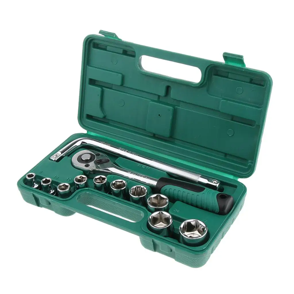 

13 шт. 1/4 набор торцевых ключей, гаечный ключ с храповым механизмом для велосипедного двигателя