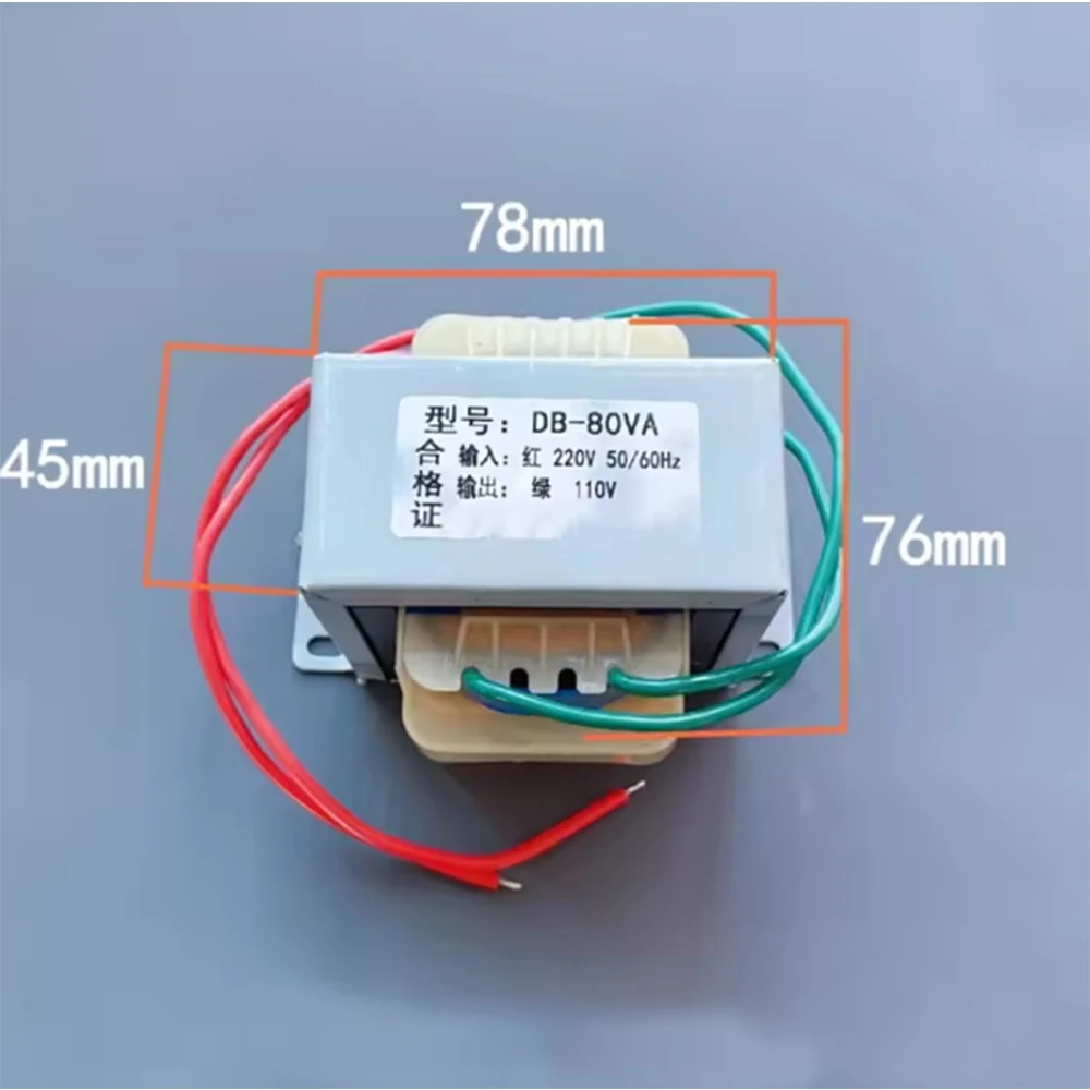 

1Pcs AC 220V To AC 110V 5W 10W 20W 30W 50W 80W Power Transformer Step-Down Isolation Transformer EI Type Copper Wire