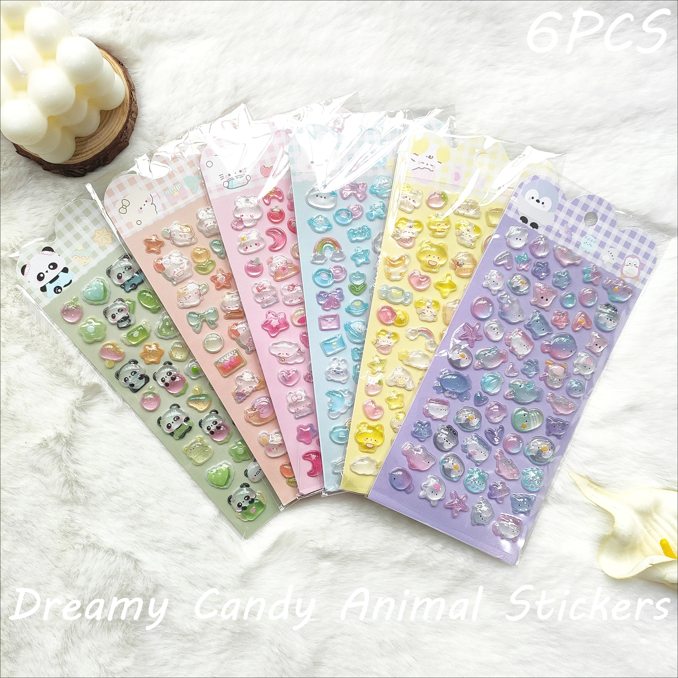 

3D-наклейки с объемным рельефом и кристаллами - милые стикеры в желейных цветах, идеально подходят для детских игрушек, чехлов для телефонов, забавного декора и подарков в стиле каваи.