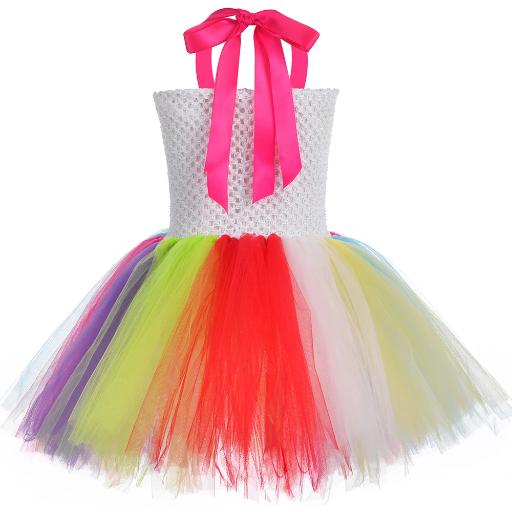 Rainbow Flowers Lollipops Costume for Girls Candyland Birthday Princess Dresses for Kids Candy Ballet Tutus Candy Lolly Clothes