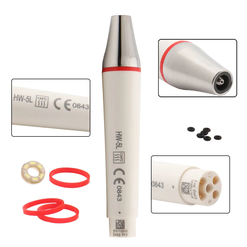 HW-5L Dental Ultrasonic Scaler Handpiece with LED for Woodpecker / EMS Detachable Piezo Scaler Handpiece teeh cleaning