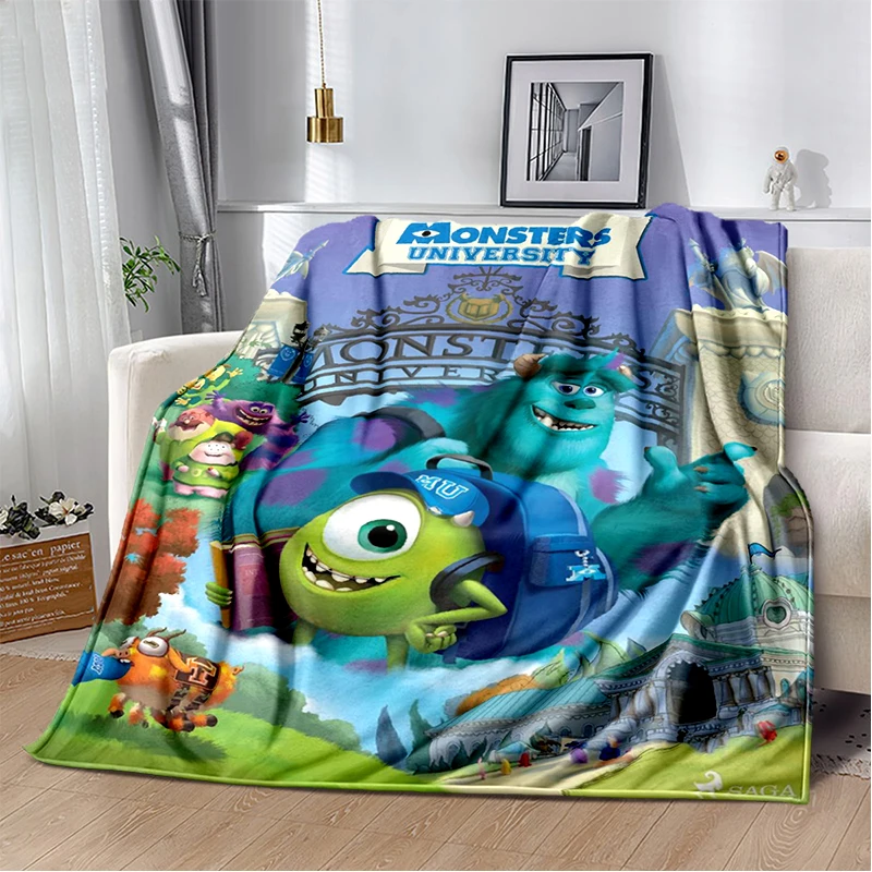 2025 New Monsters,Inc Mike James P Cartoon Disney Gift Soft Flannel Blanket,Throw Blanket for Beds Sofa Home Bedroom Kids Cover