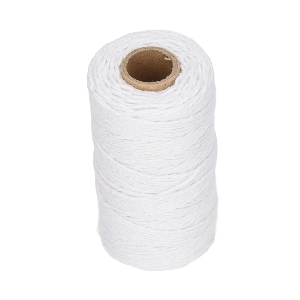 3Pcs Durable 984 Feet Length Macrame Cord Soft Texture Cotton Twine Packing String For Gardening