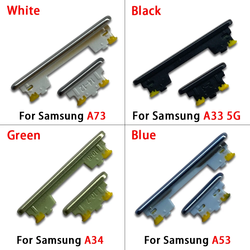 50Pcs,  New For Samsung A22 A32 A52 A72 A13 A23 A33 A53 A73 A14 A24 A34 A54 4G 5G Power Button Volume Side Button Key