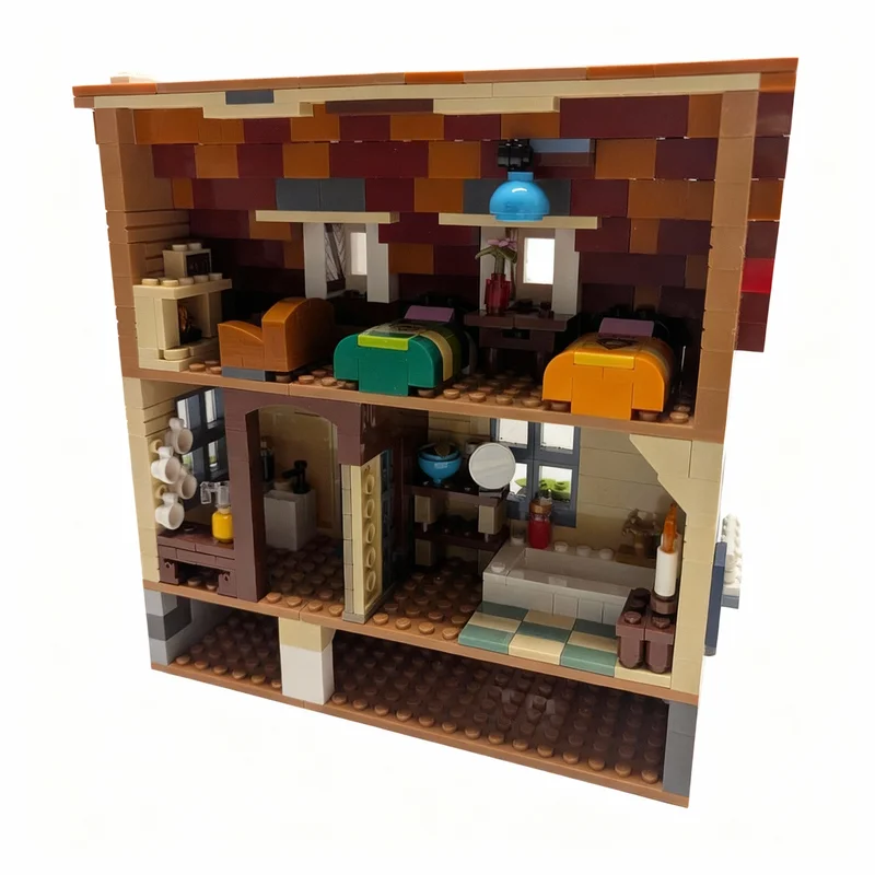 545 pièces MOC Harry ALT Maison de Village Européenne Modèle Blocs de Construction Cadeaux de Noël Jouets d'Architecture DIY Idée Créative Éducation