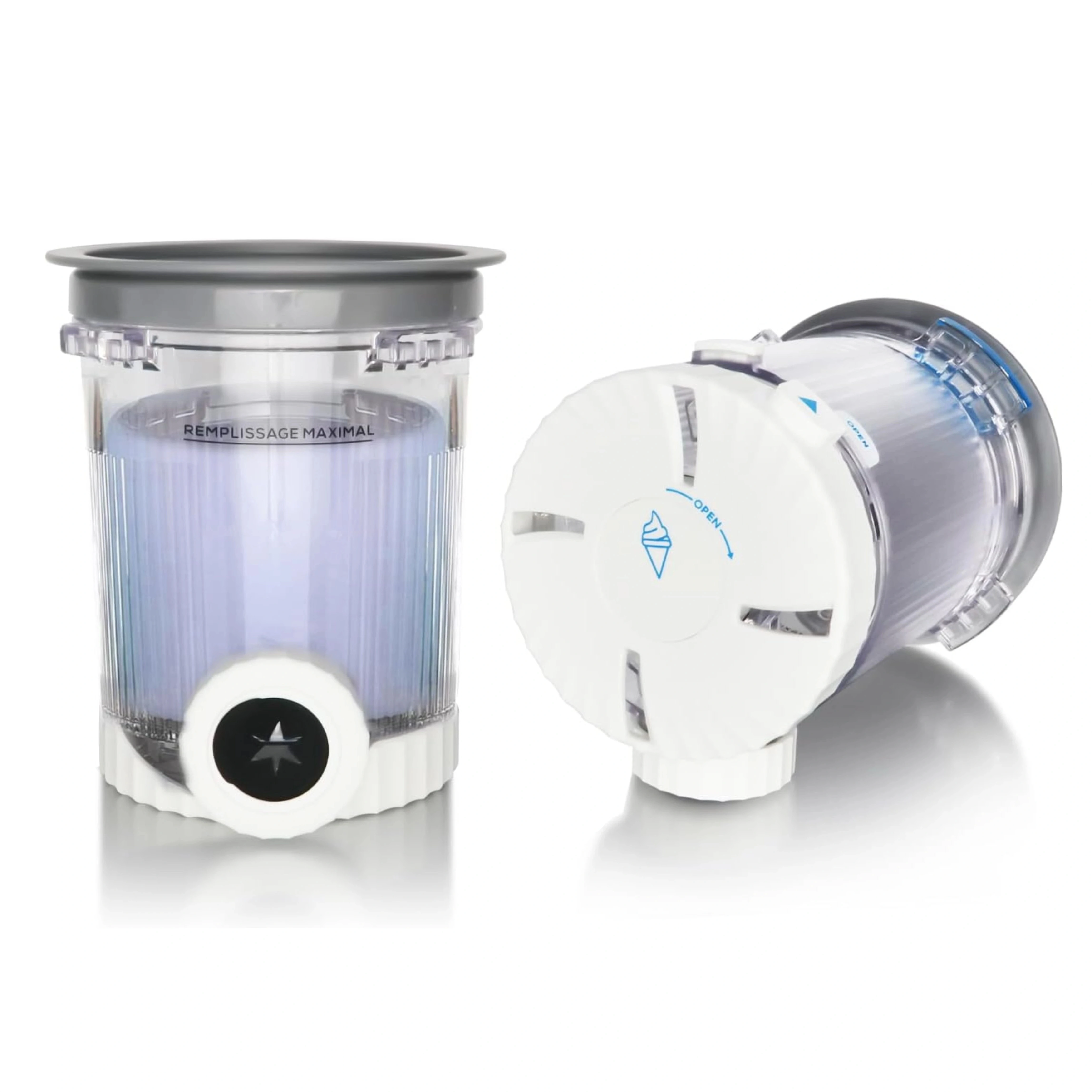 Replacement Lids And Cups Compatible With Ninja Swirl NC700 NC701 Series Ice Cream Maker, 2-Pack