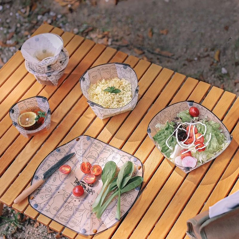 Picture 3: Outdoor Ultra-light Folding Tableware Portable Bowl Plate Coffee Filter Funnel Water Cup Multi-purpose Combination Tableware