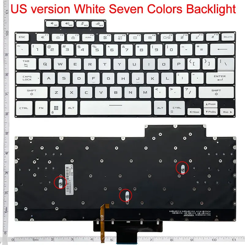 Nowość dla Acer Zephyrus ROG 16 G16 GA503 GA503Q GA503QR GA503QS 15 G15 GU603 GU603H US podświetlana klawiatura — zdjęcie produktu 6