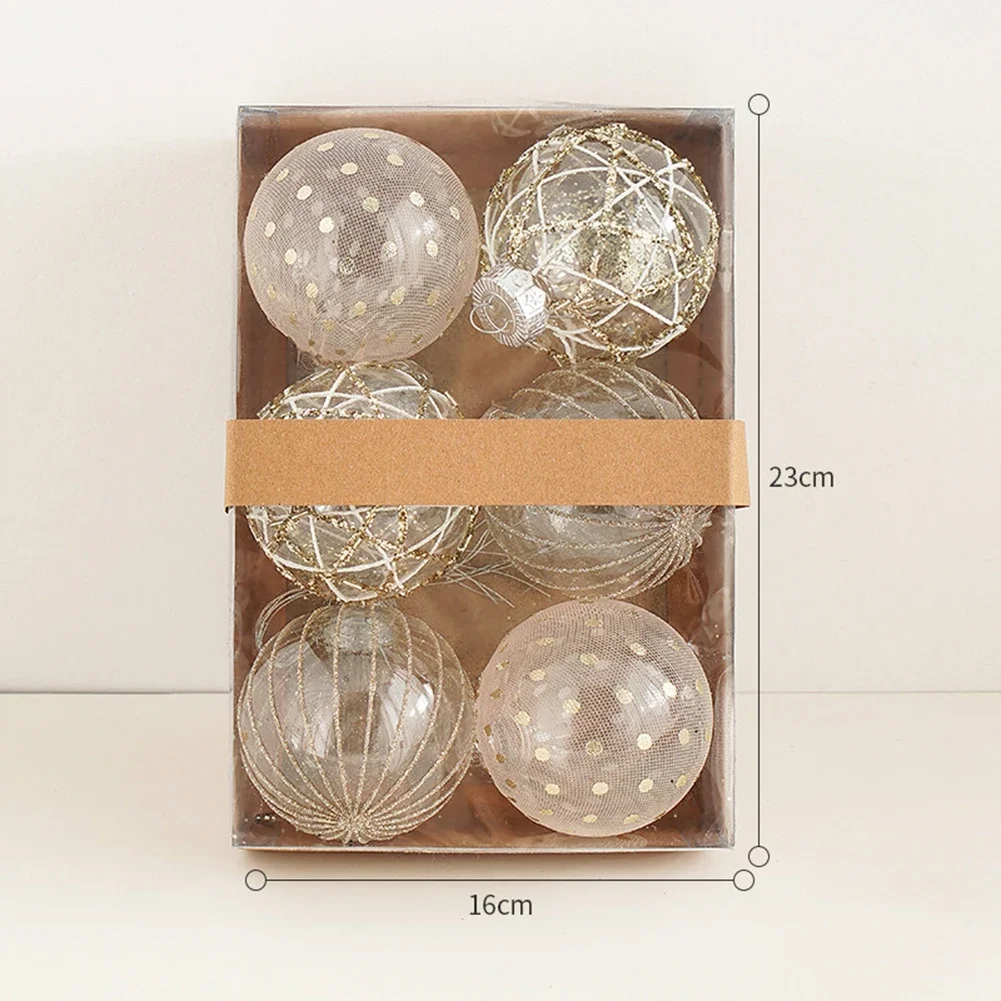 Set of 6 or 9 Plastic Xmas Christmas Ball Ornaments 3 15 inch 80mm Baubles for Tree and Event Decorations with Hanging Hooks