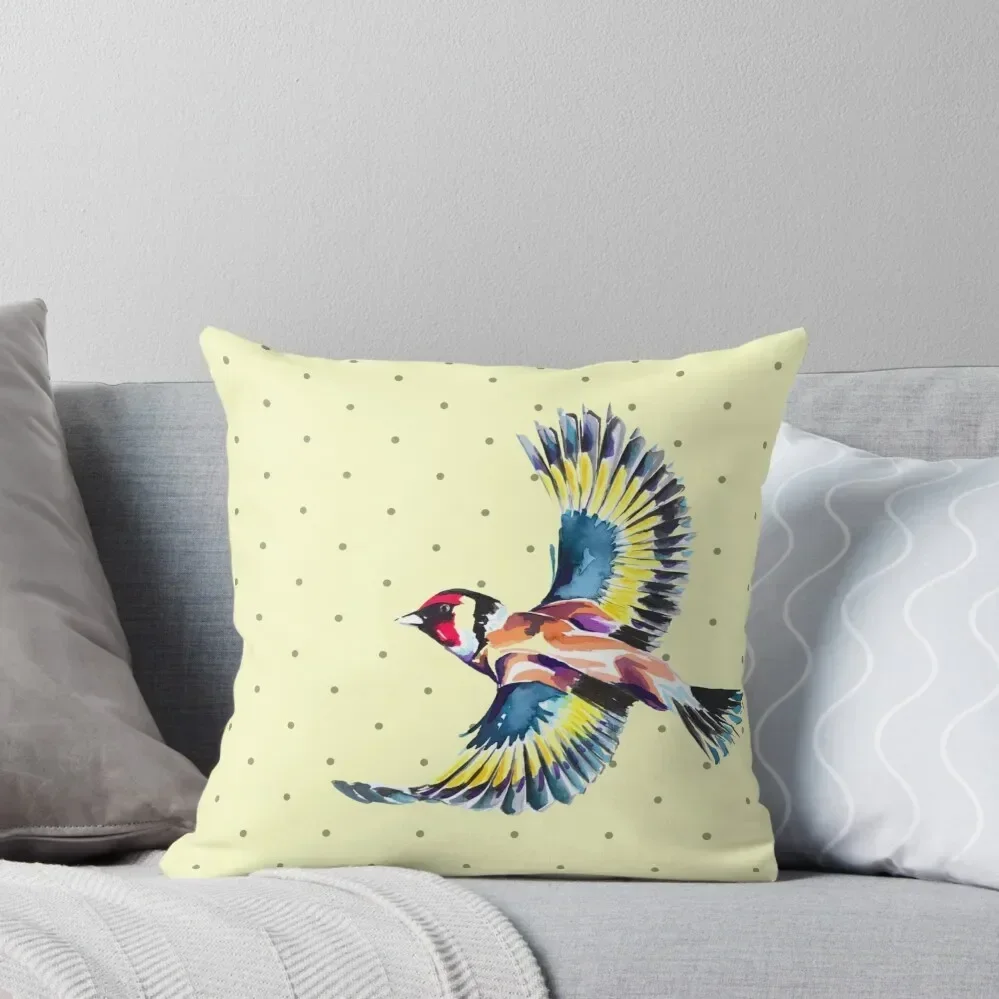 Goldfinch in flight Throw Pillow Decorative Pillow Covers For Sofa Decorative Cover For Living Room pillow